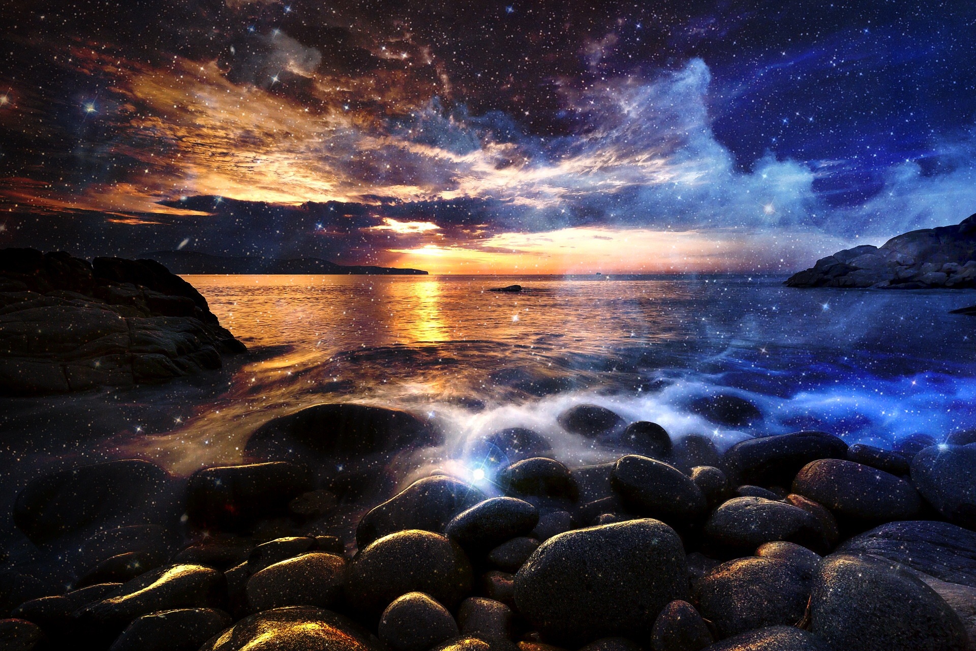 Фото бесплатно небо, камни, вечер