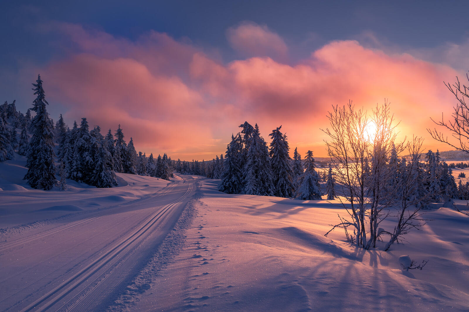 Бесплатное фото Снежная Норвегия