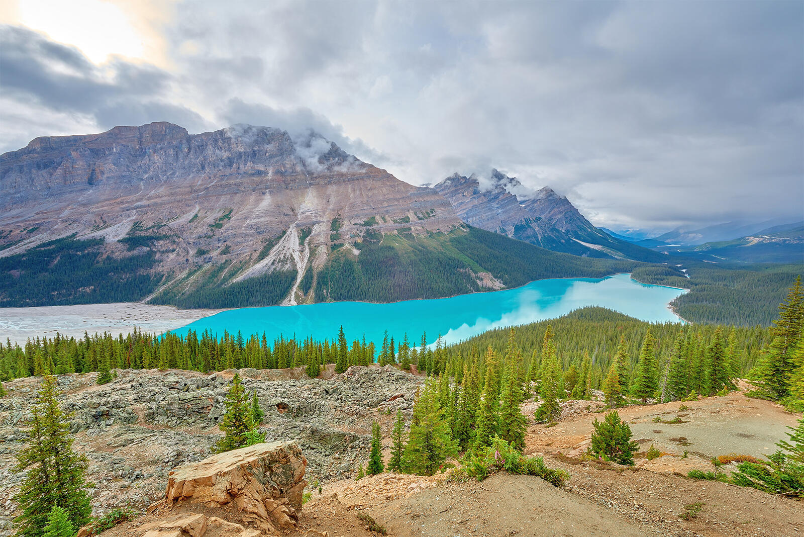 Wallpapers Peyto Lake Canada Banff National Park in the Canadian Rockies on the desktop
