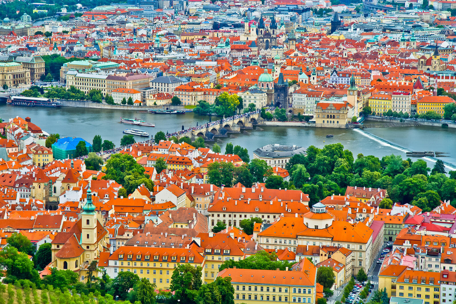 Обои мосты Prague castle городок на рабочий стол