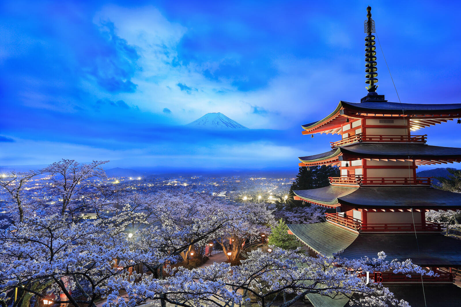 Обои Япония Гора Фудзи Яманаси на рабочий стол