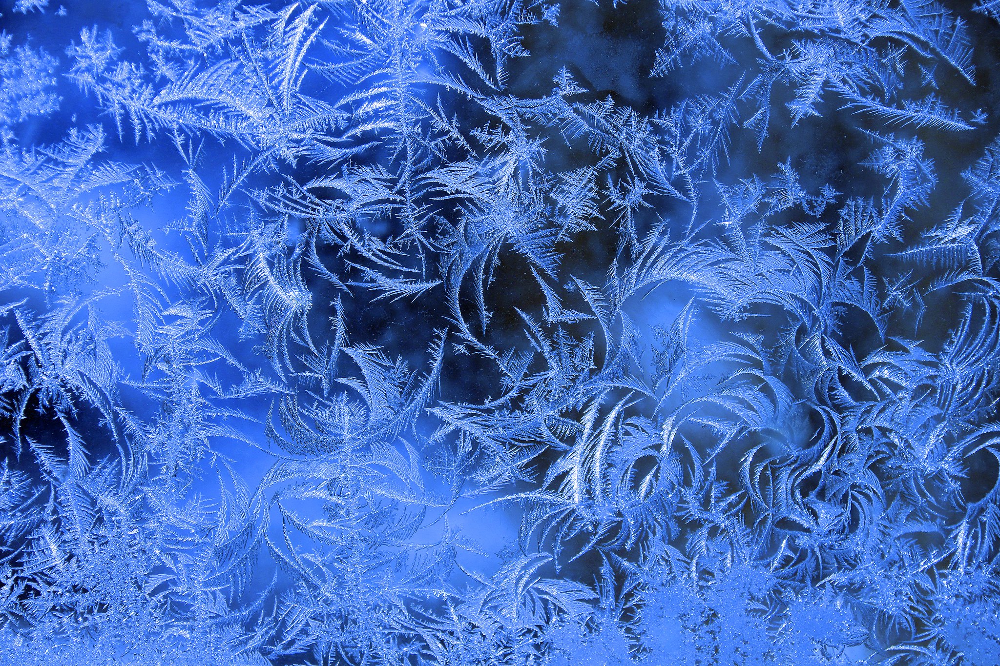 Draws frost patterns on a window pane · free photo