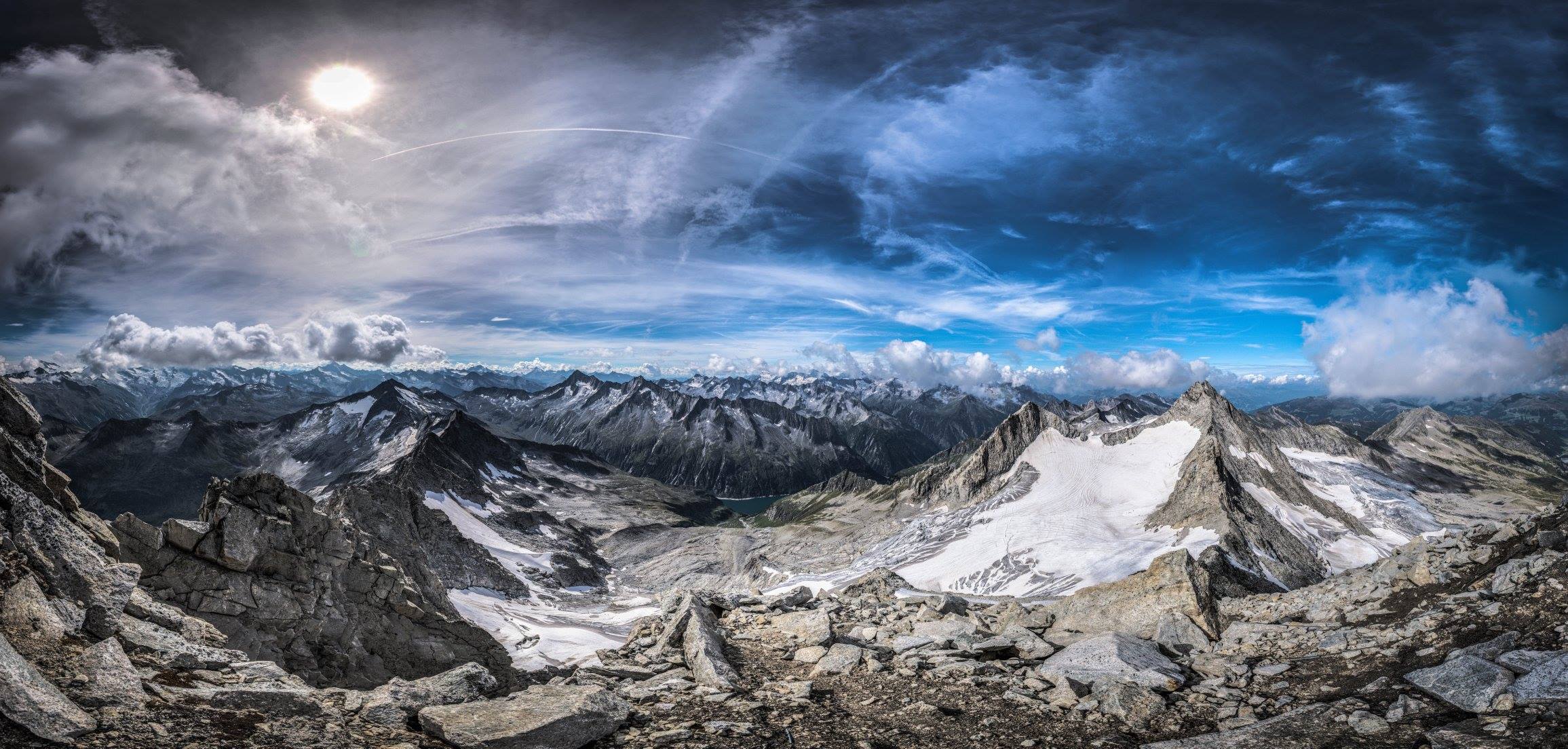 Wallpapers Amazing view from Reichenspitze Austria mountains on the desktop
