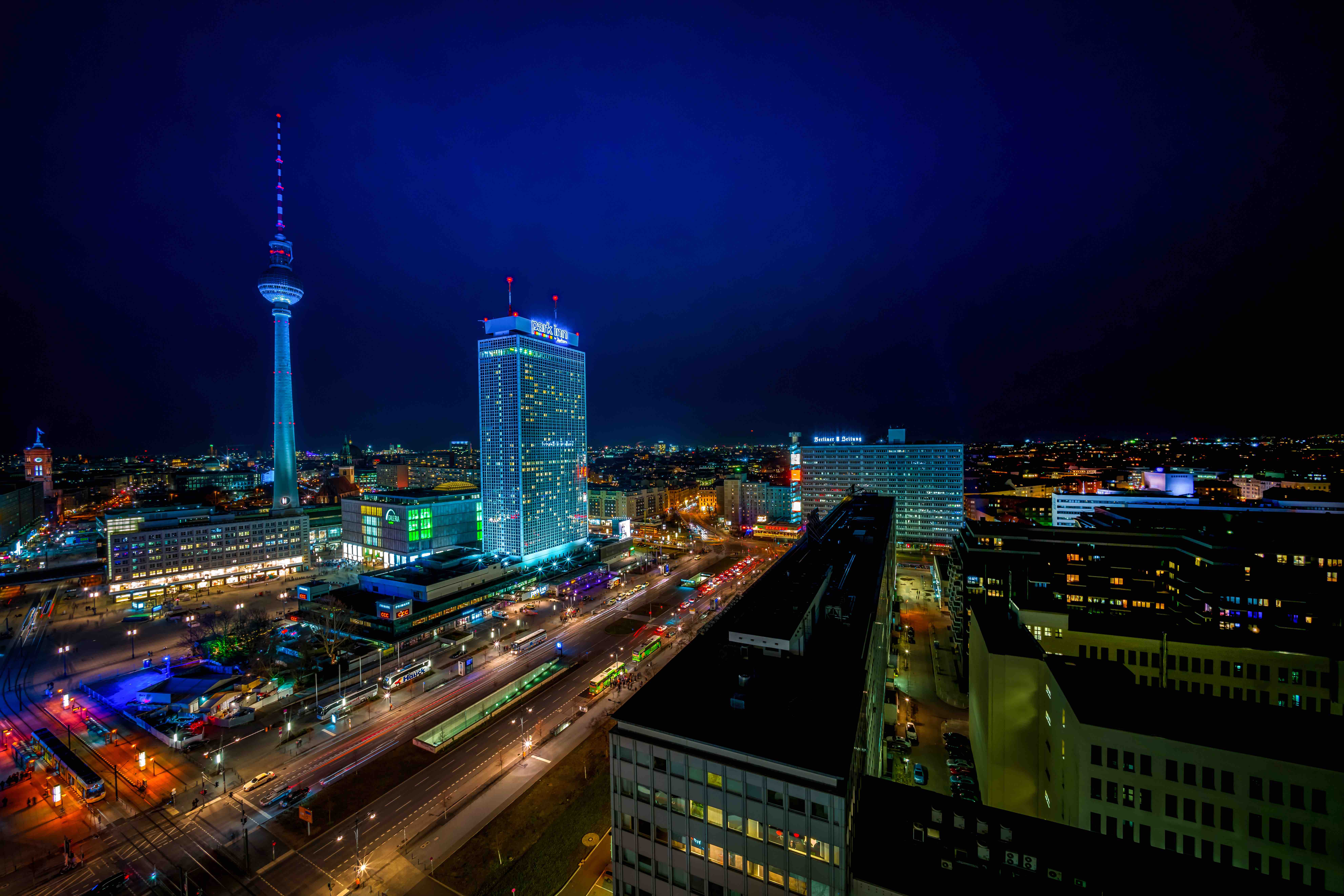 Берлин ночной город