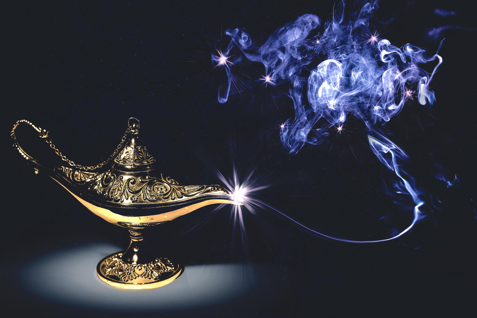 Обои Magic Lamp магическая лампа дым на рабочий стол