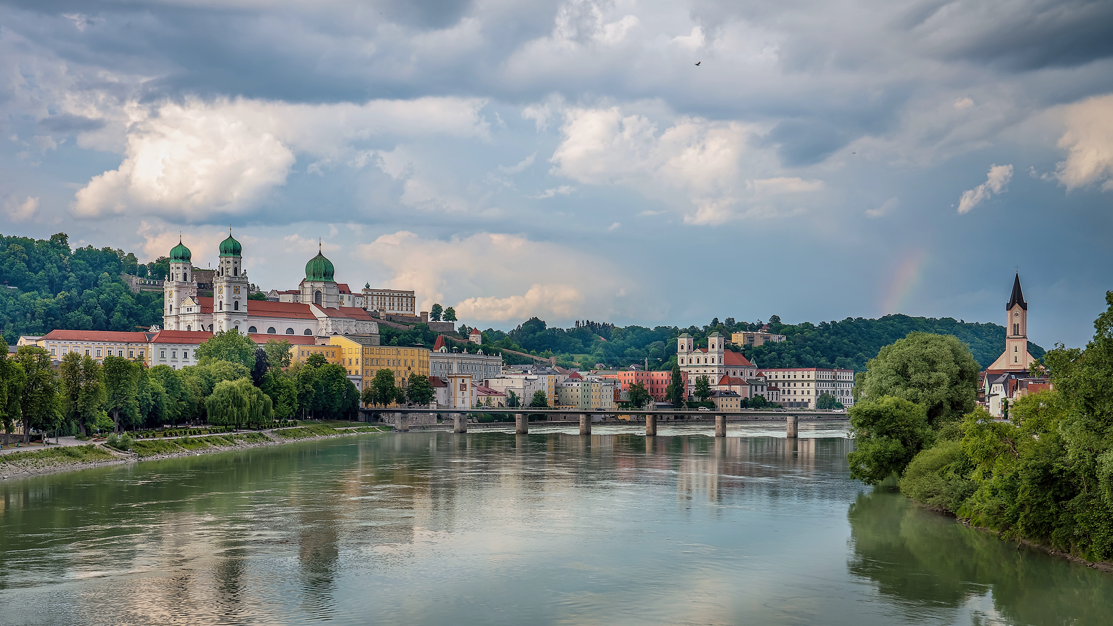 Wallpapers Passau city river on the desktop