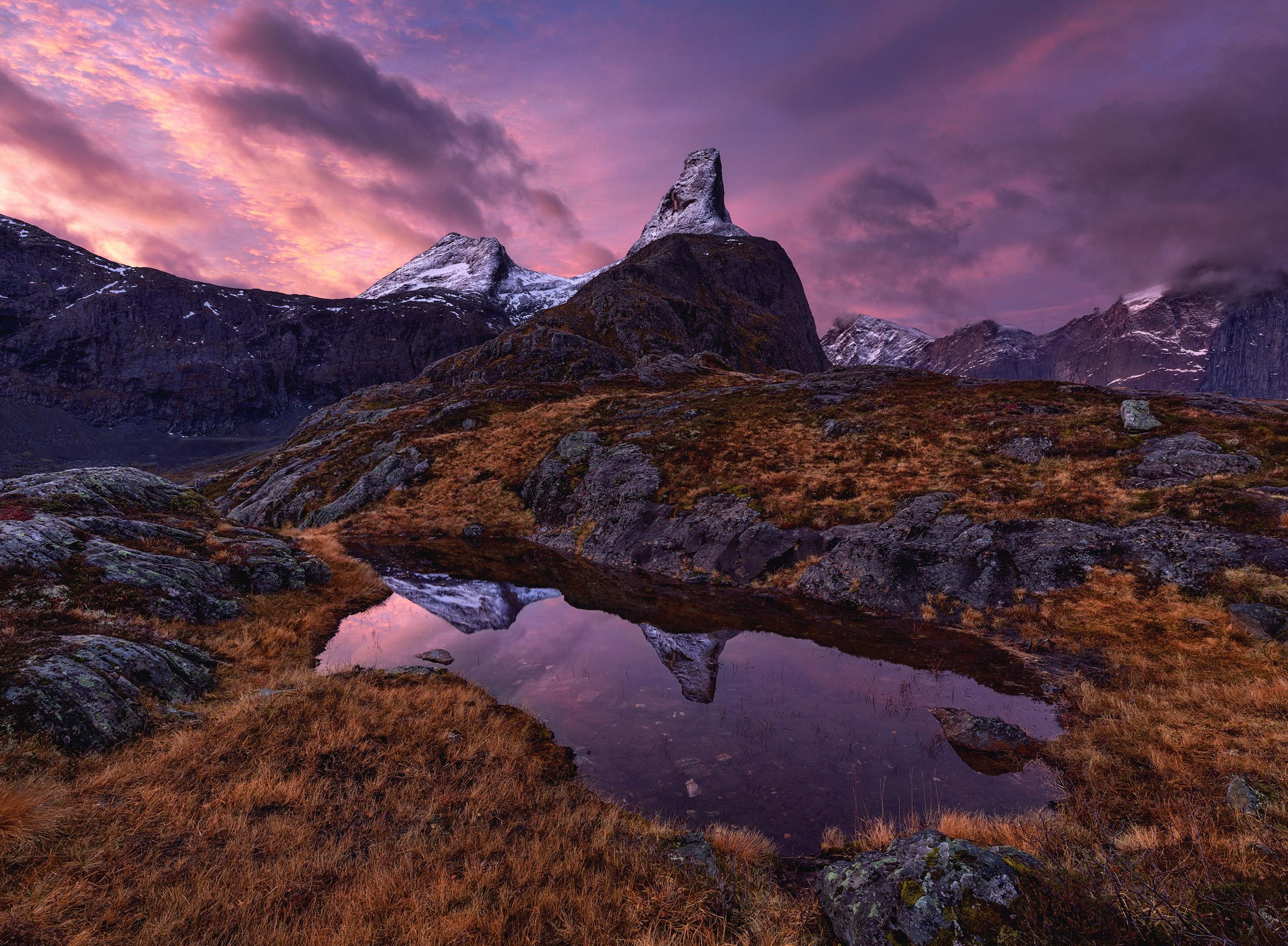 Wallpapers Norway sunset mountains on the desktop