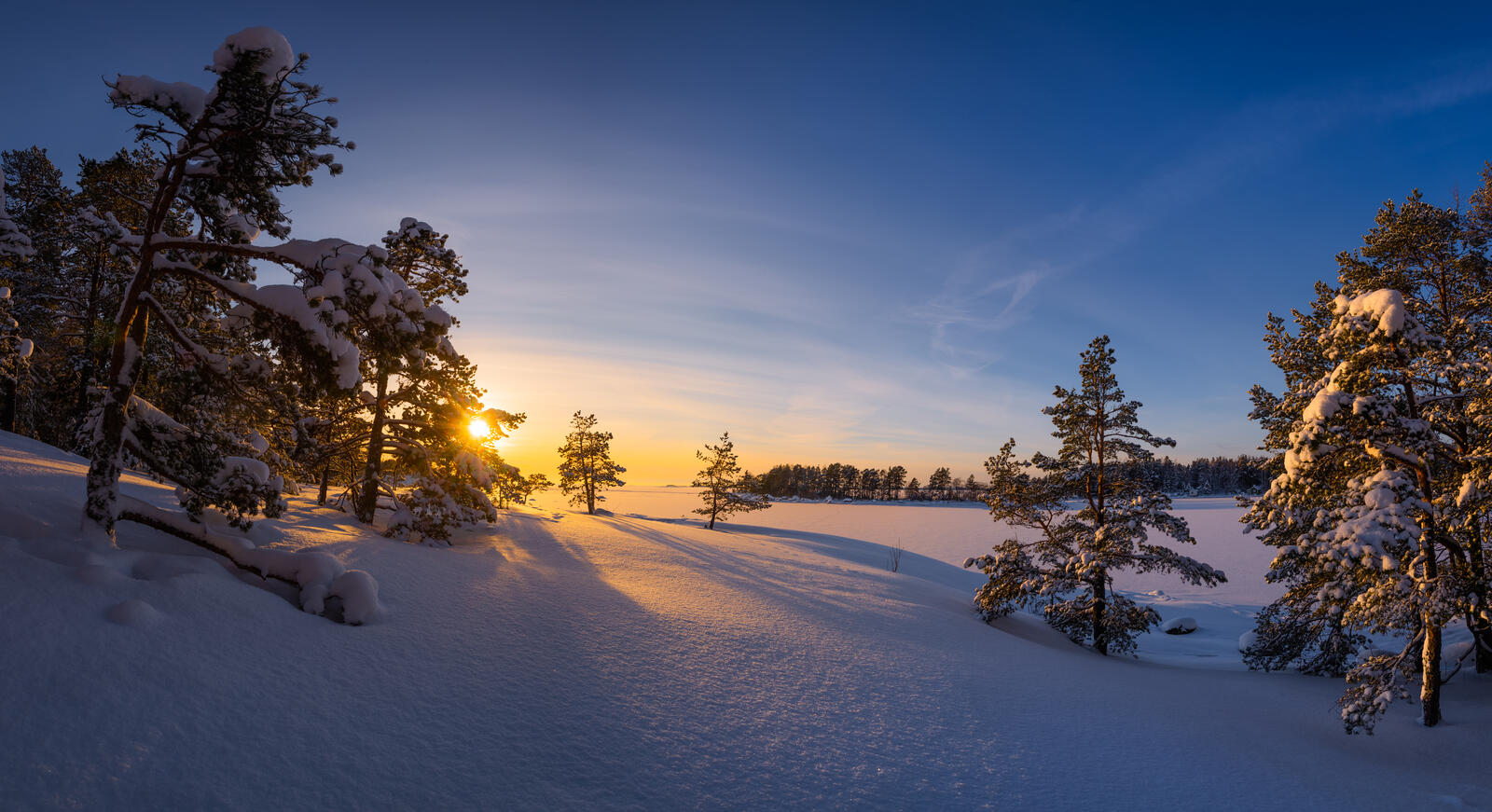 Обои природа снег Финляндия на рабочий стол