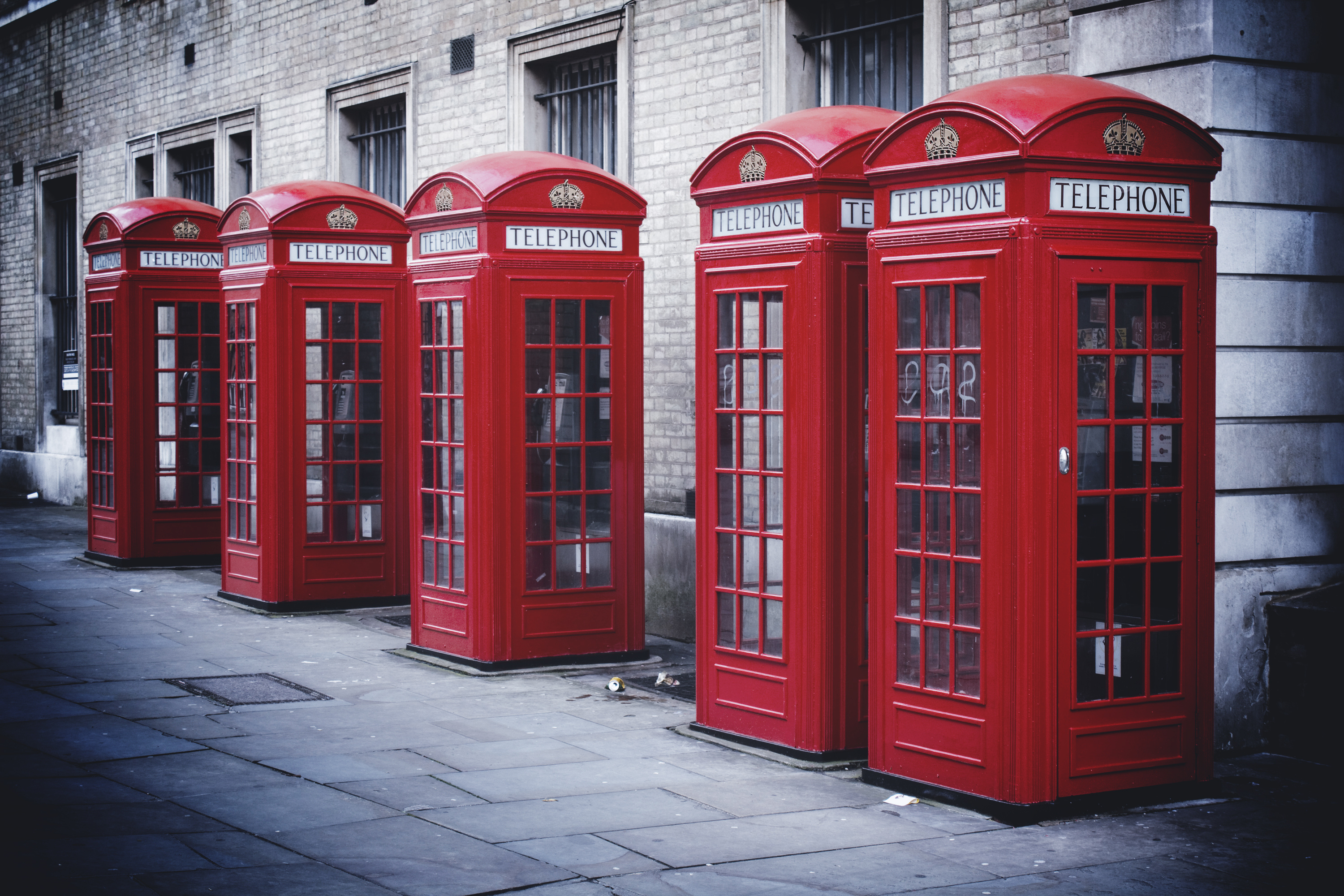 Photo free England, London, telephone booth