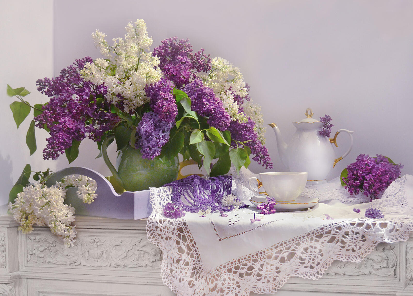 Wallpapers bouquet flowers lilac on the desktop