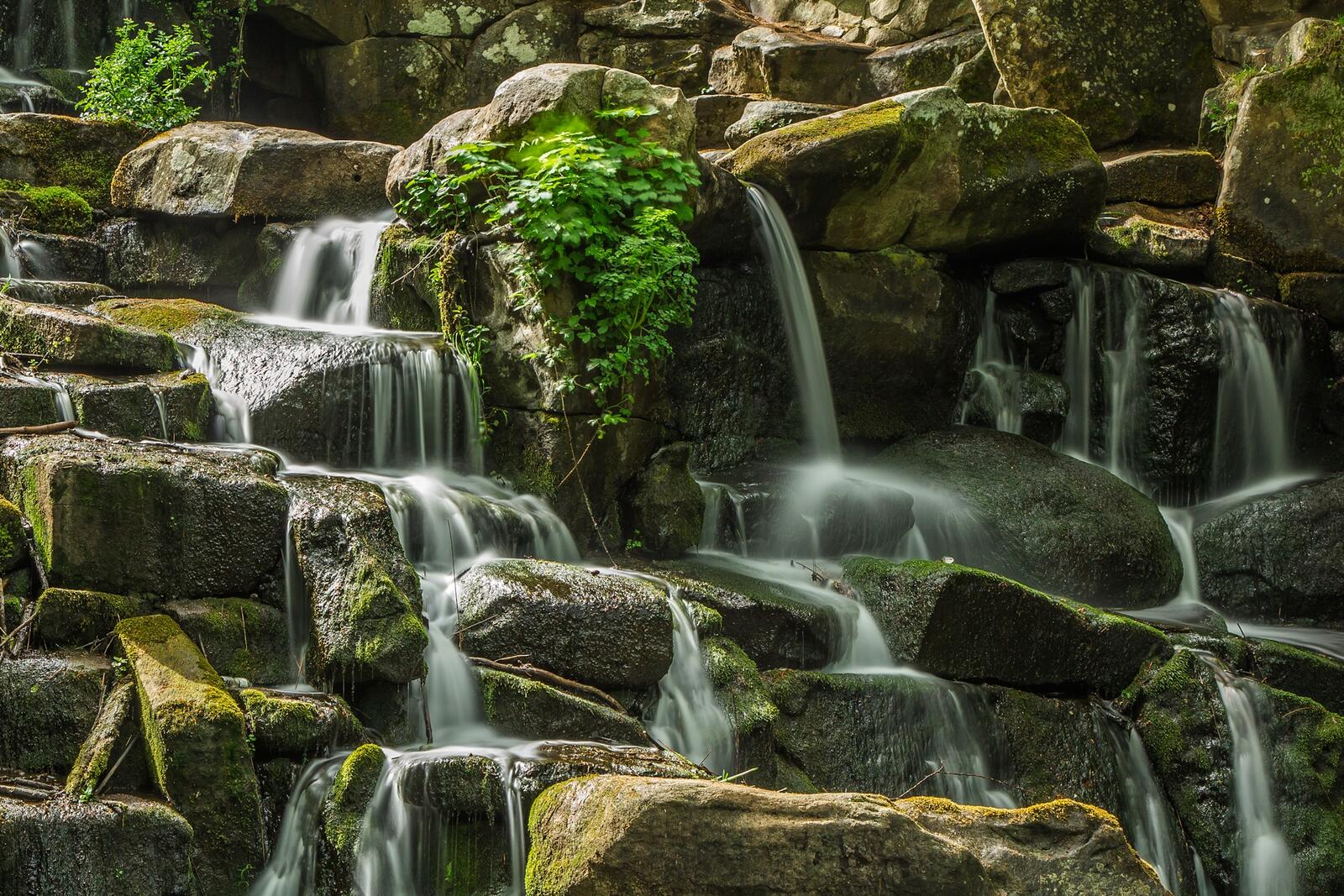Wallpapers waterfall river nature on the desktop