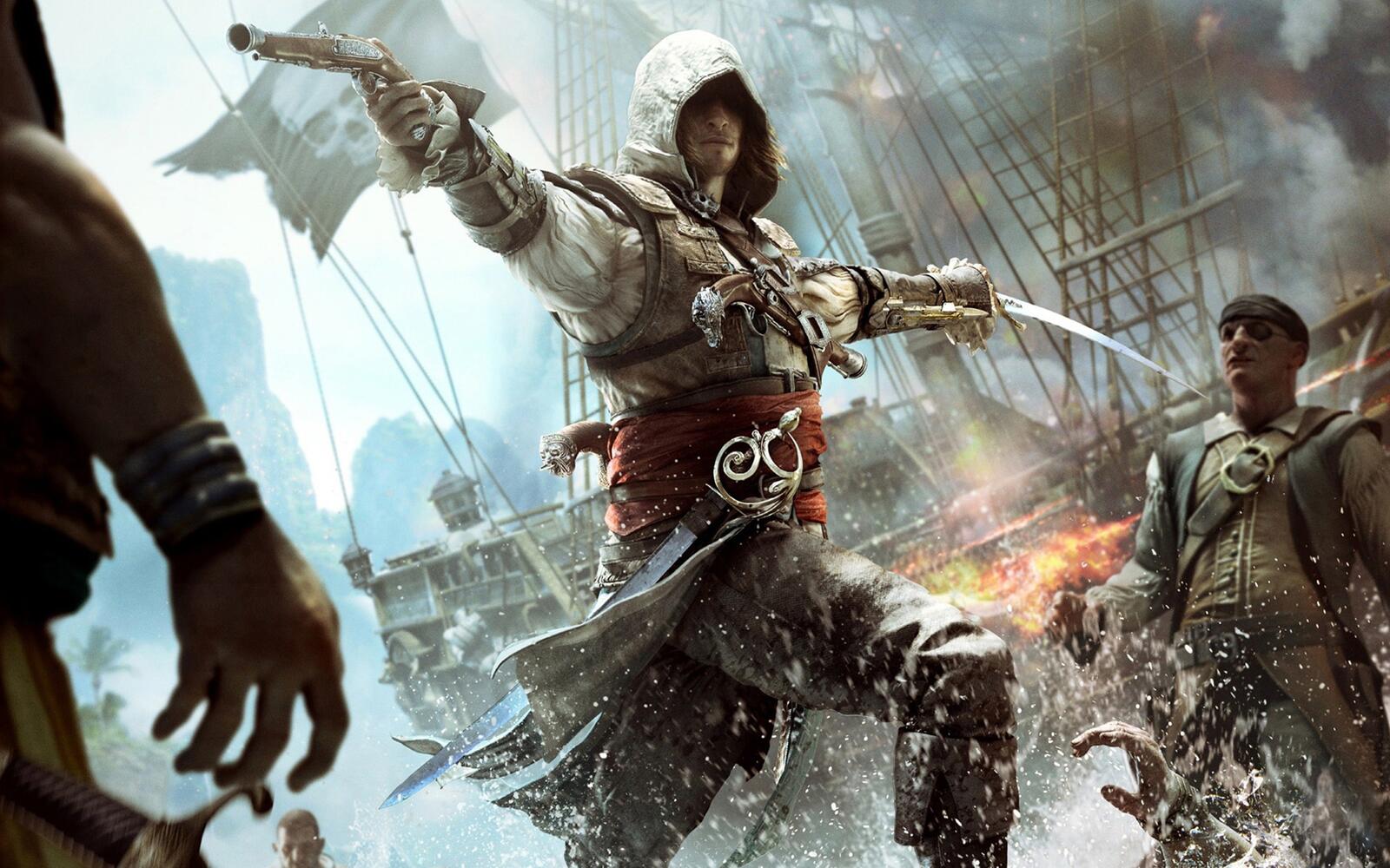 Wallpapers assassins pirate game on the desktop