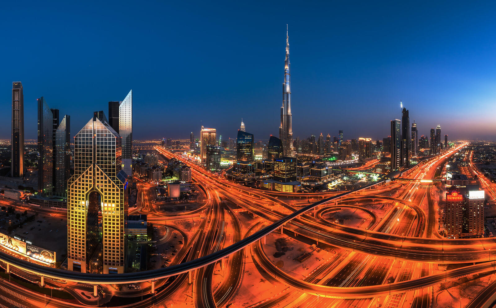 Wallpapers city United Arab Emirates night city on the desktop