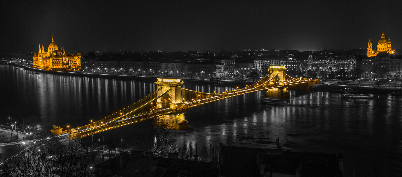 Обои Будапешт Дунай парламент на рабочий стол