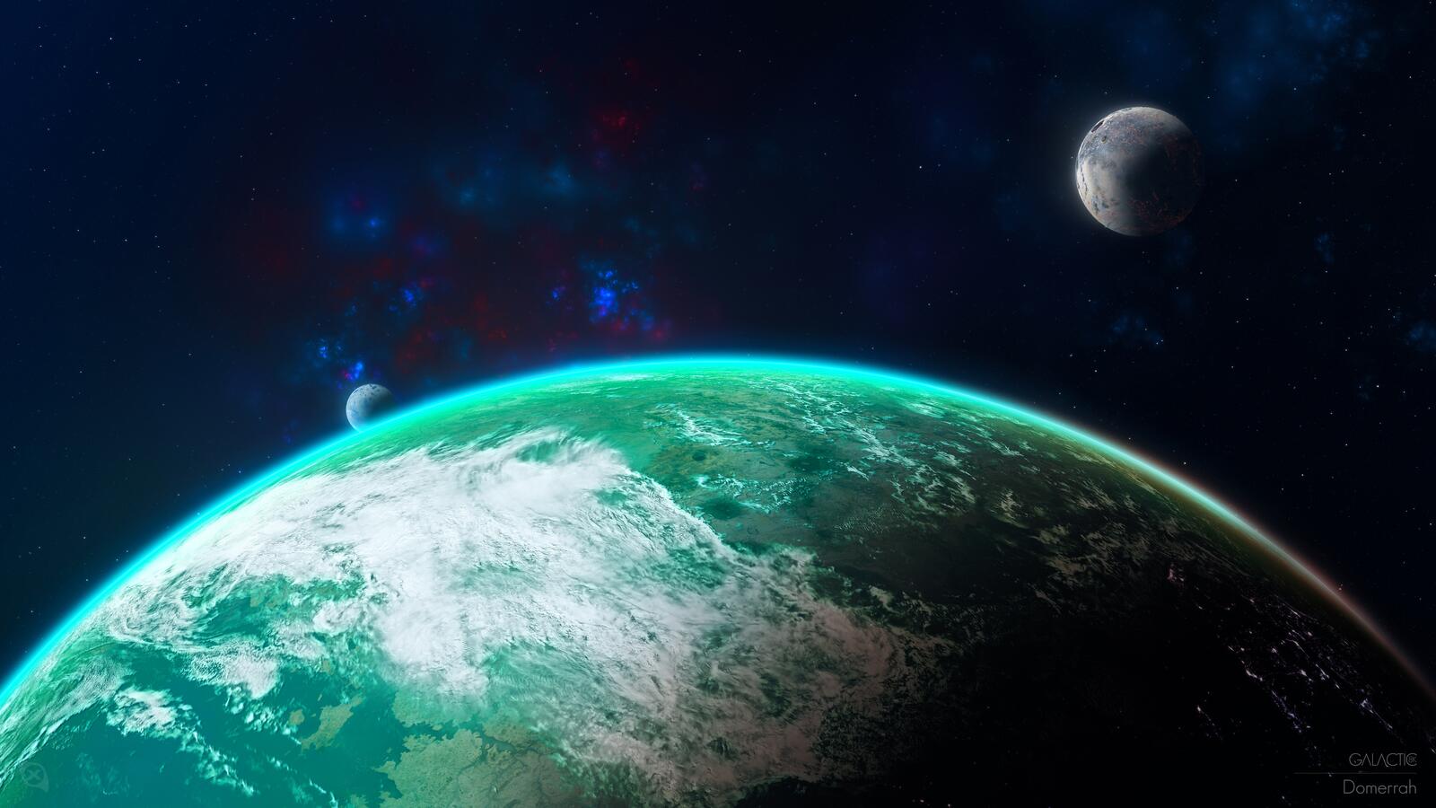 Wallpapers earth planets galaxy on the desktop