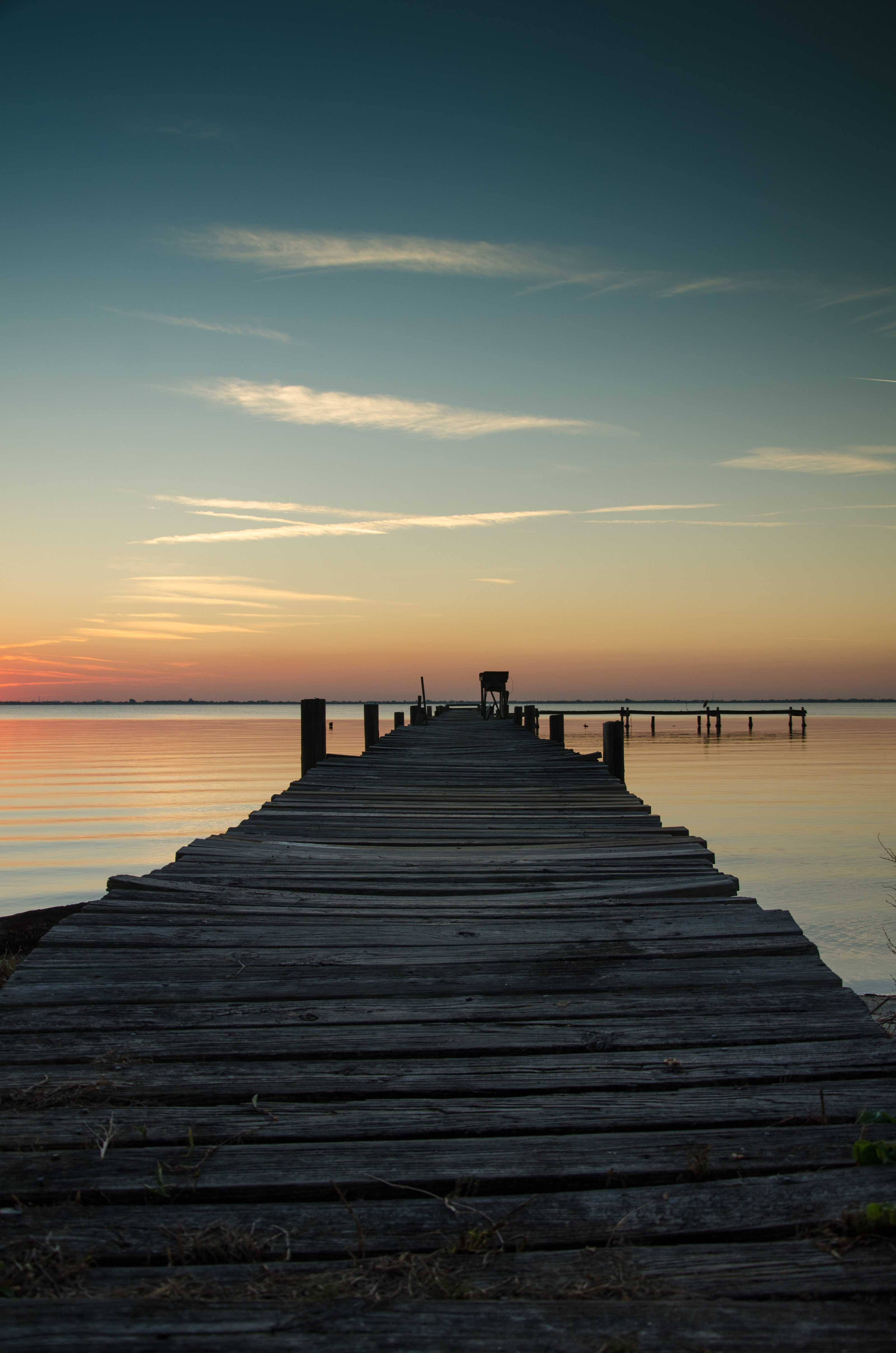 Wallpapers a fishing dock dock sunset on the desktop