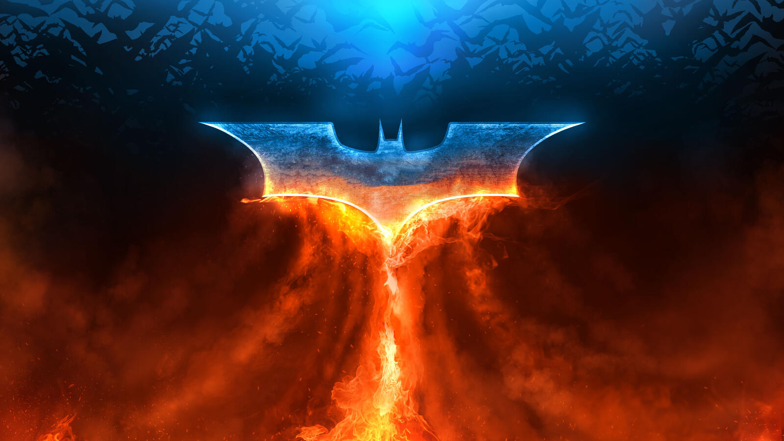 Wallpapers Batman superheroes logo on the desktop