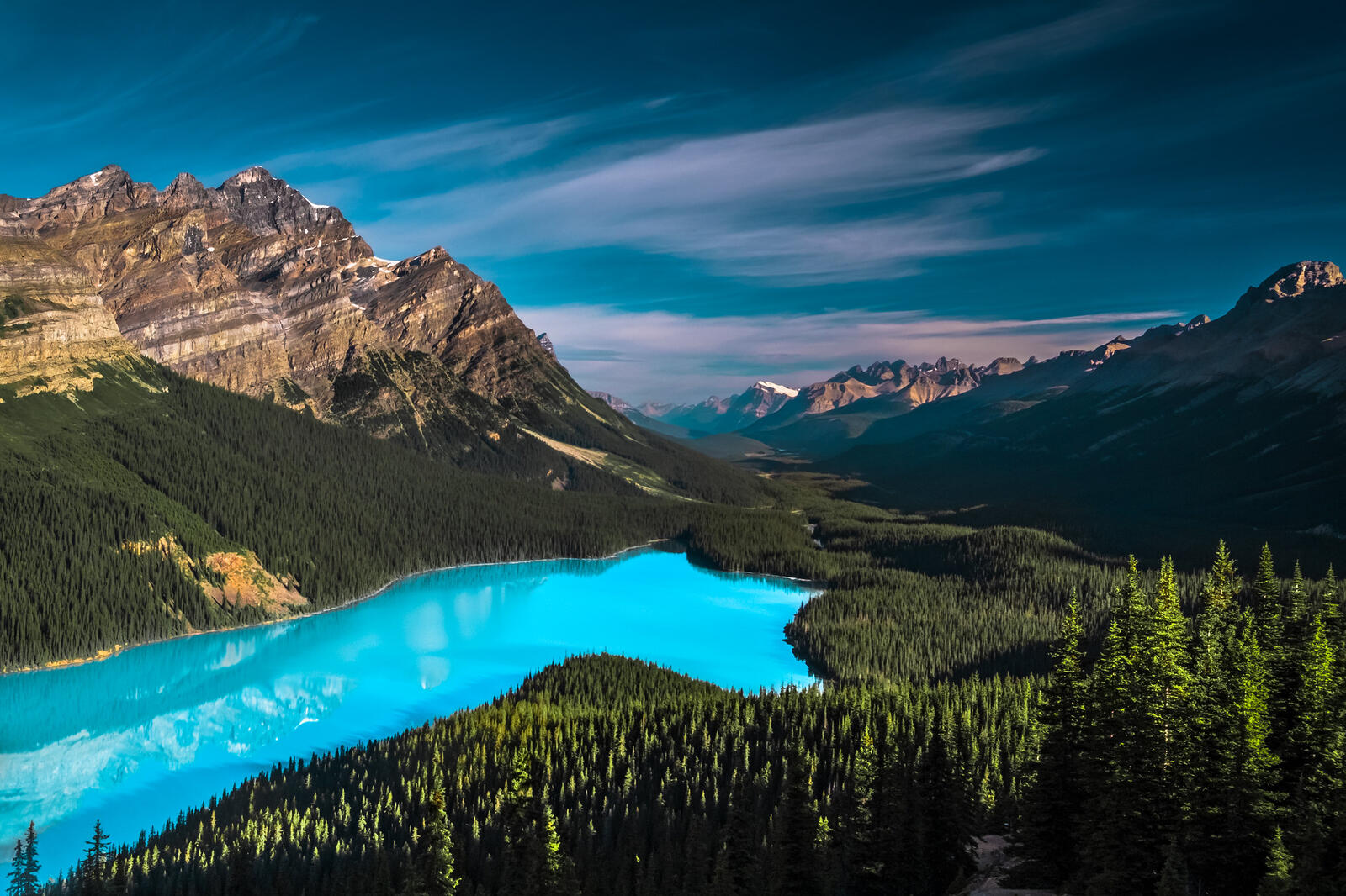 Wallpapers Canada clouds Lake Peyto on the desktop