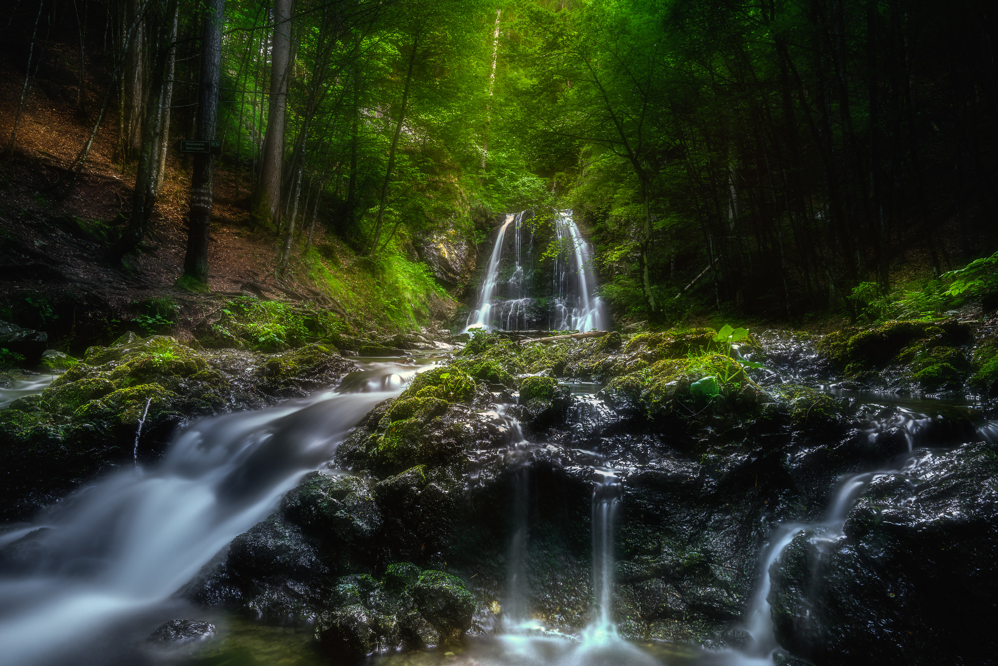 Wallpapers waterfall waterfalls forest on the desktop