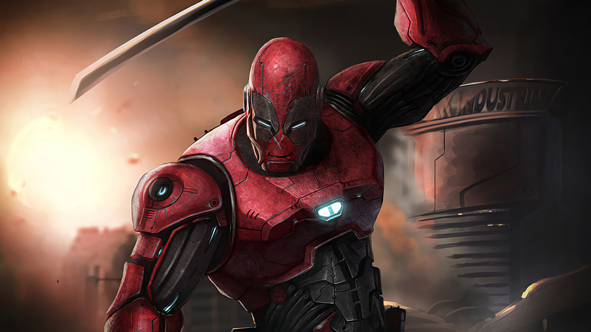 Wallpapers Iron Man Deadpool superheroes on the desktop