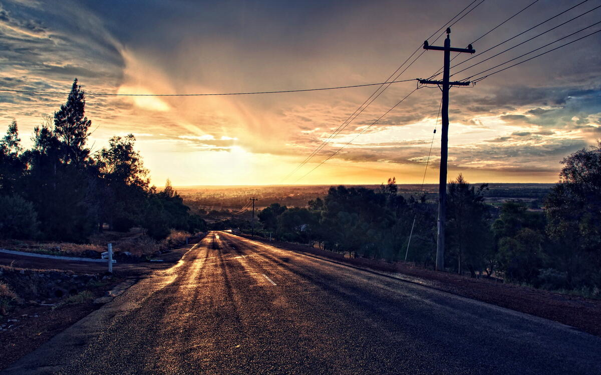 Photo online free landscape, road, sunset