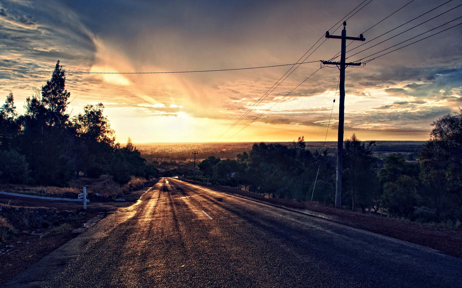 Free photo Photo online free landscape, road, sunset