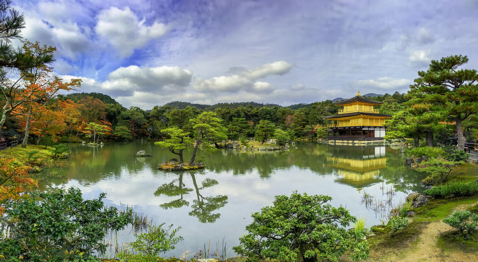 Обои Kinkakuji Golden Pavilion Kinkakuji Temple Kyoto на рабочий стол