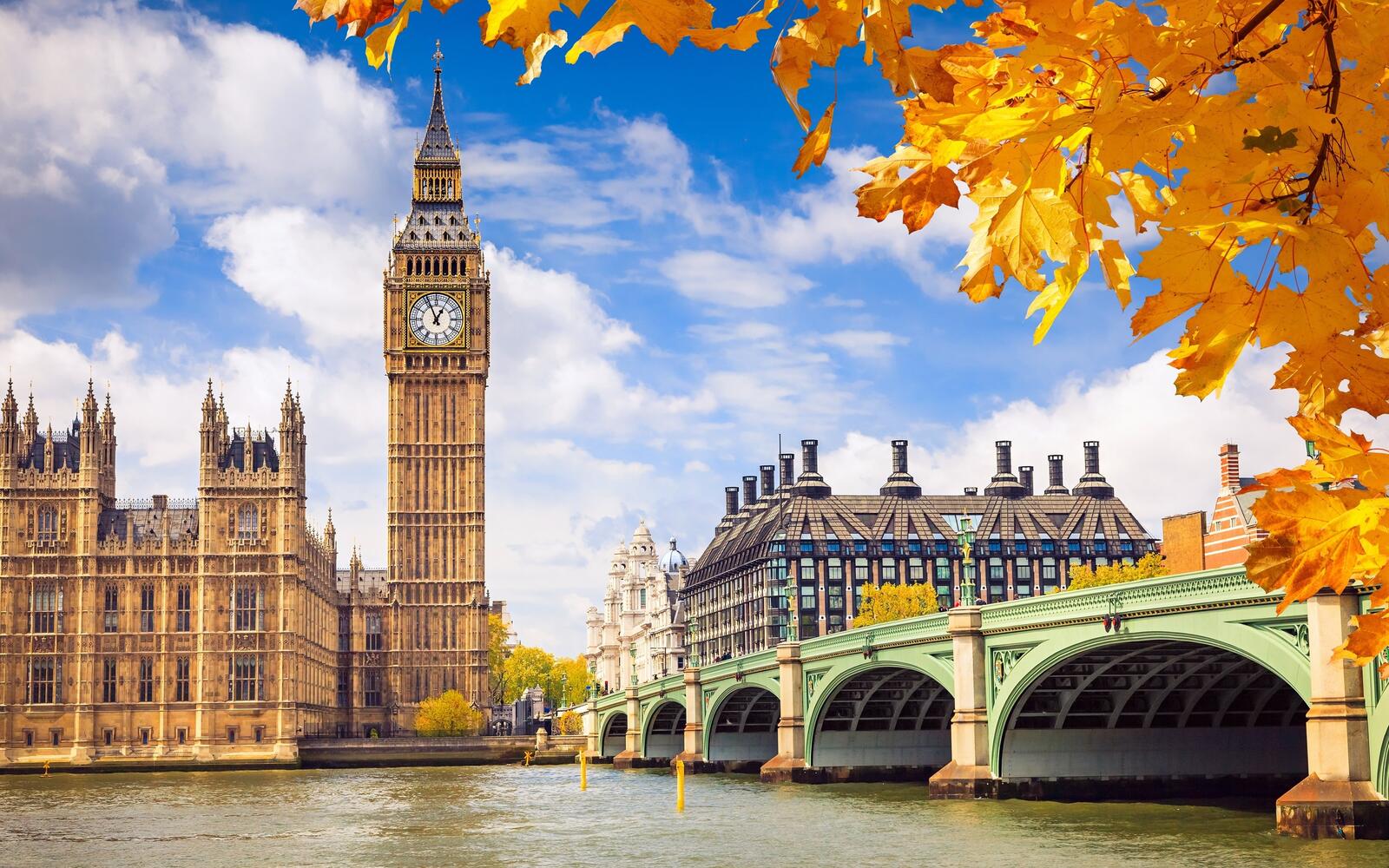 桌面上的壁纸秋季 英国 大城市