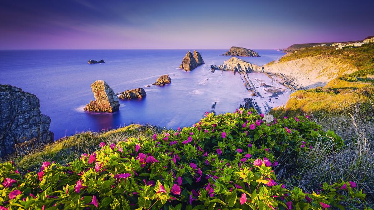Impressive coastlines of Cantabria, Spain