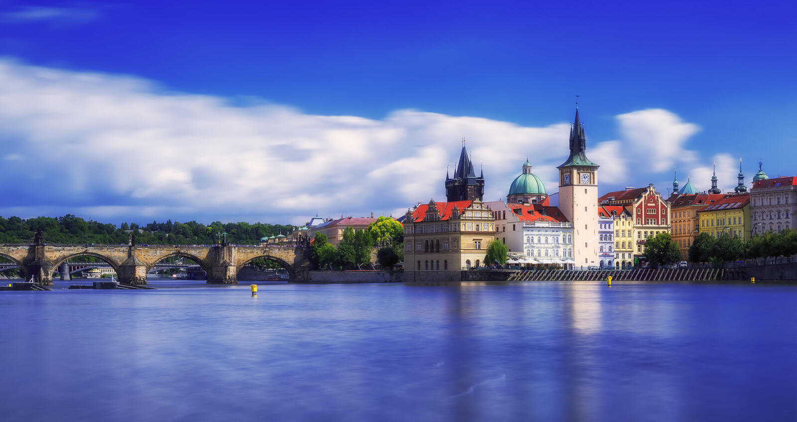 Wallpapers bridges Prague castle Prague on the desktop