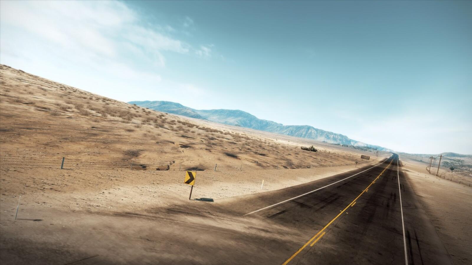 桌面上的壁纸道路 沙漠 高速公路