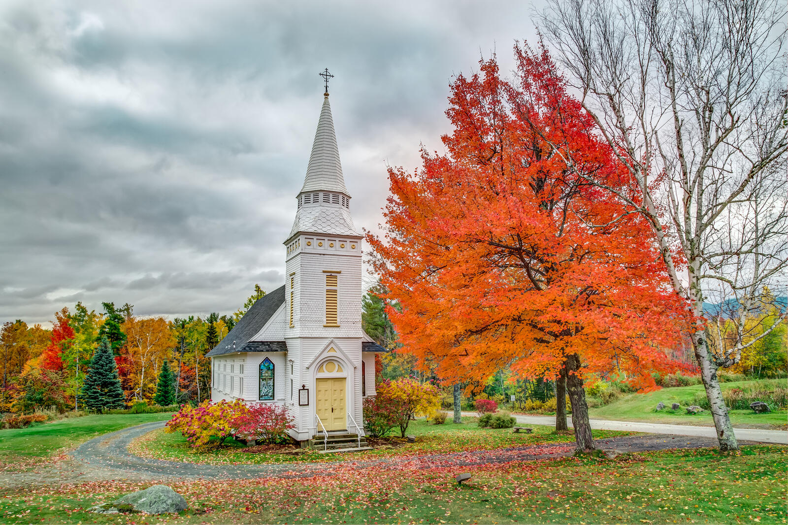 Wallpapers chapel of St Matthew the city of Sugar hill new Hampshire on the desktop