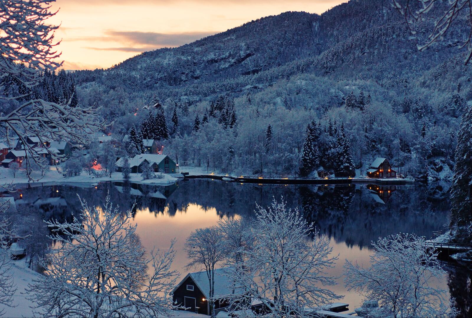 Обои Финляндия зима озеро на рабочий стол