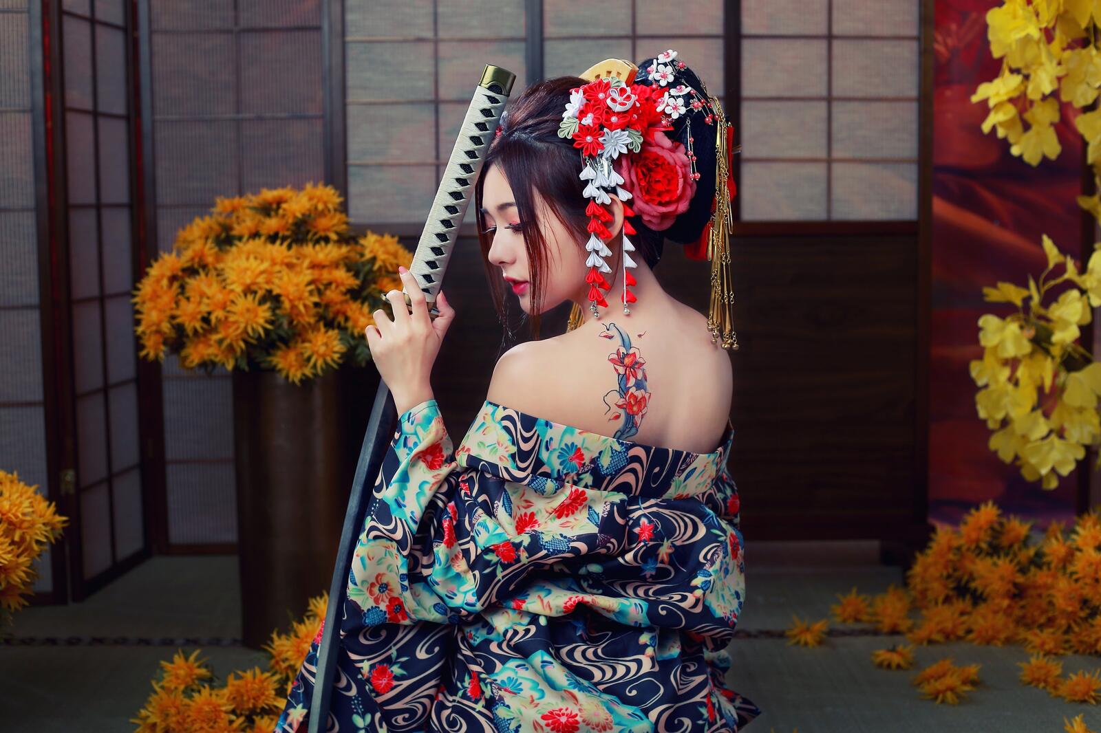 Wallpapers style samurai glamour on the desktop