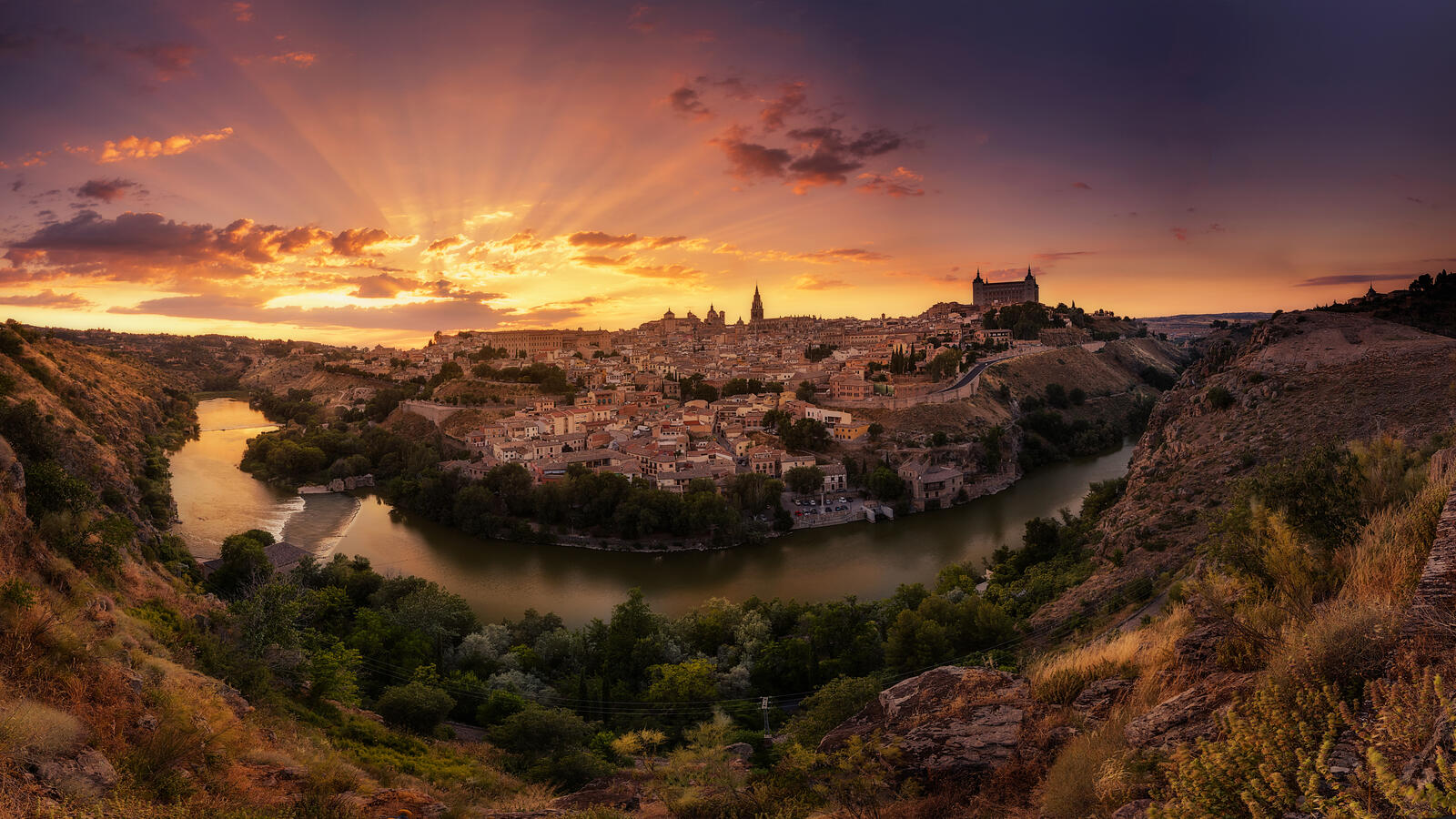 Обои Toledo Castile - La Mancha Spain на рабочий стол