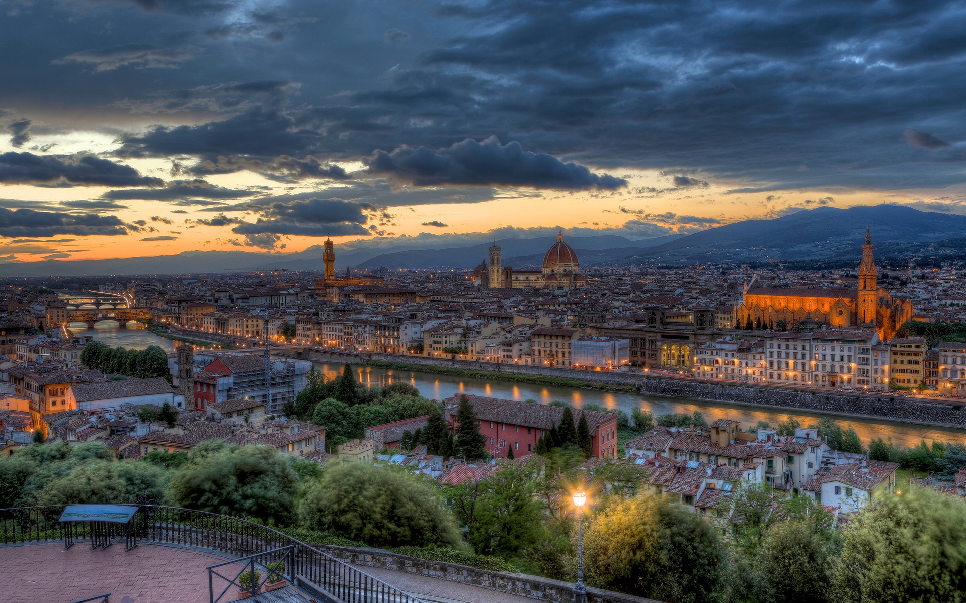 Wallpapers sunset Italy landscapes on the desktop