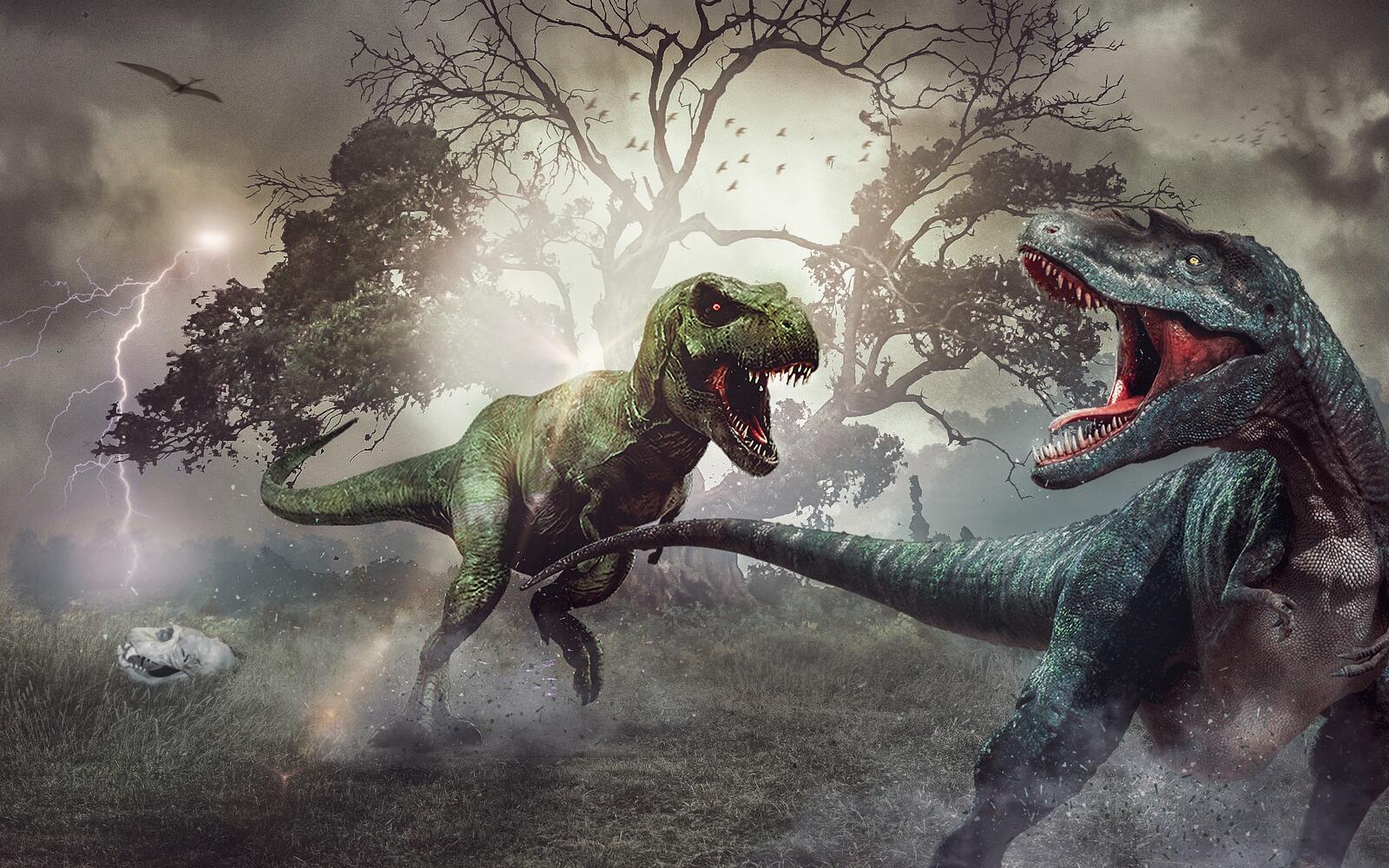 Обои Тираннозавры Тирекс гроза мира динозавров на рабочий стол