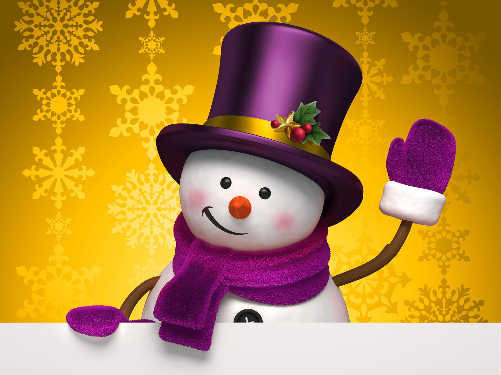 Wallpapers snowman christmas new year on the desktop