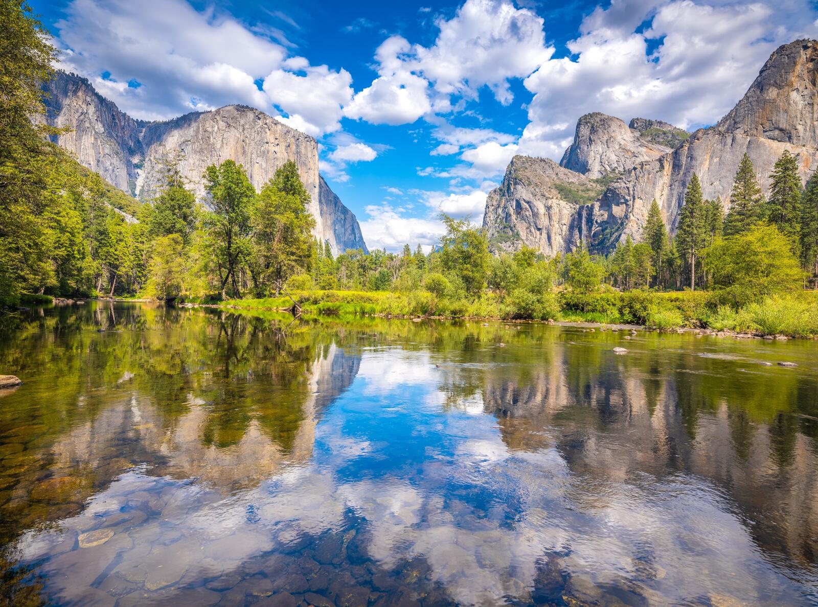 Wallpapers Yosemite Valley Yosemite National Park Merced River on the desktop