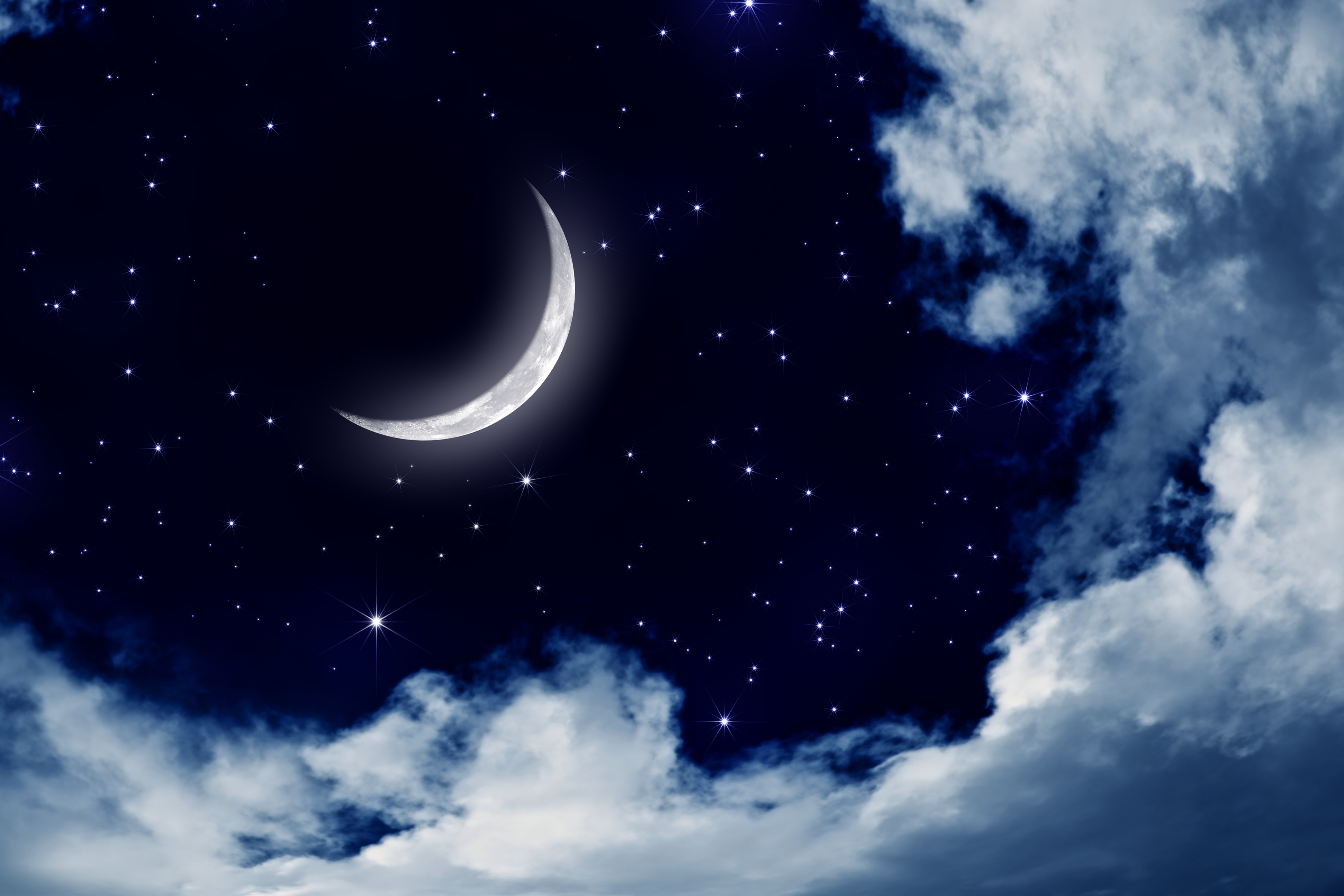 Фото бесплатно облака, пейзаж, Луна