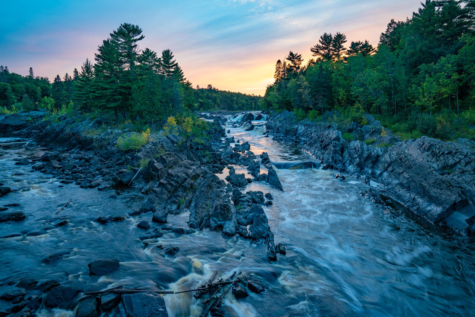 Wallpapers St Louis River at Jay Cooke State Park Minnesota sunset on the desktop