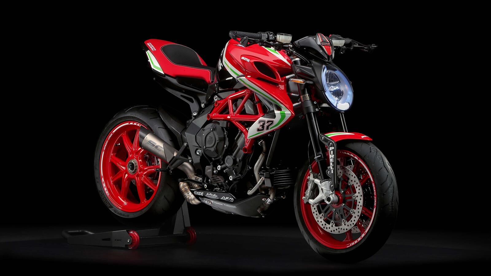 Wallpapers mv agusta dragster 800 rc red side view on the desktop