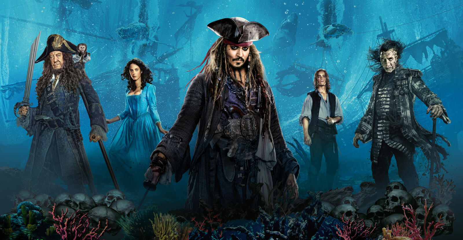 Wallpapers Pirates of the Caribbean: Dead men tell no tales adventure banner on the desktop