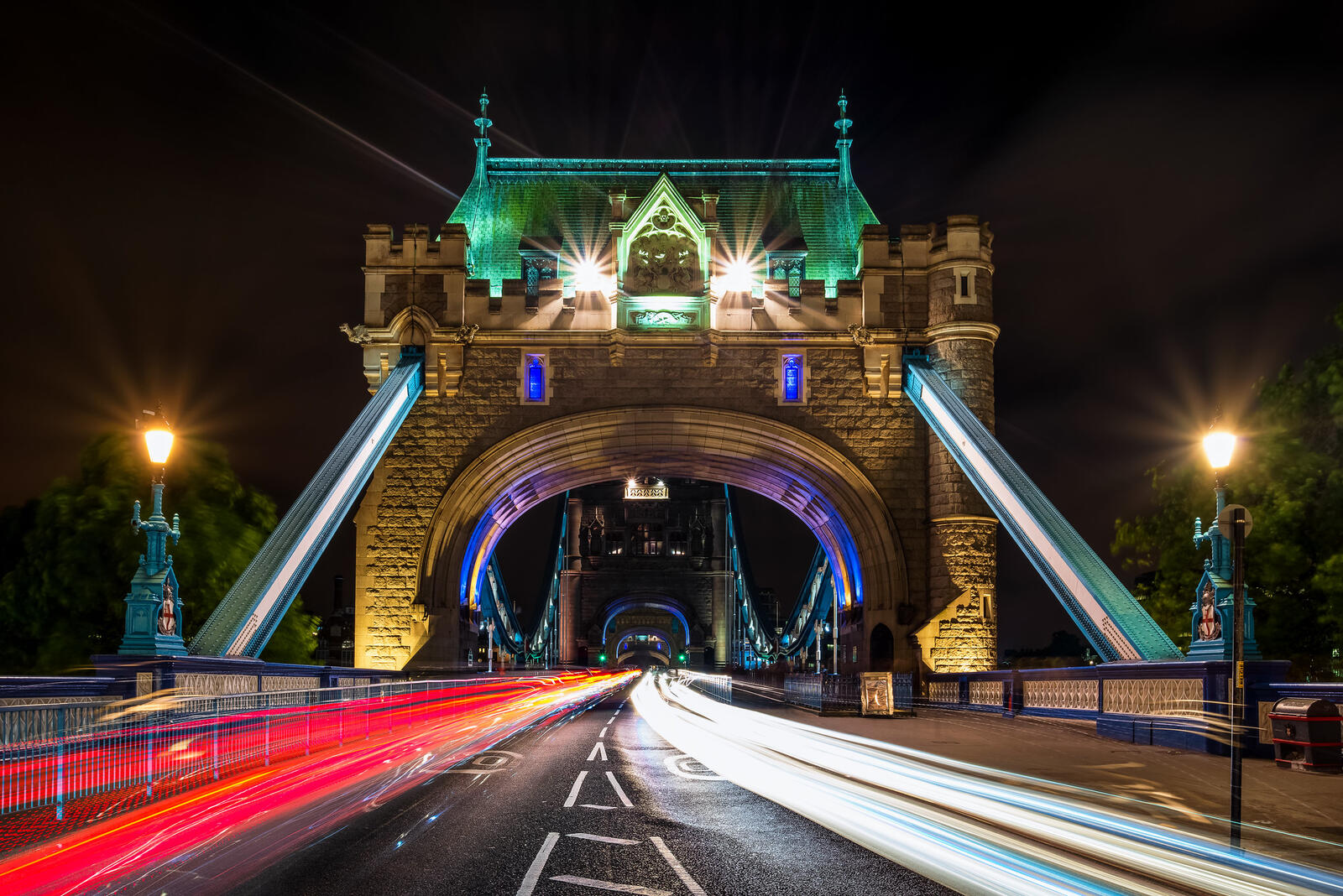 Обои Tower bridge London ночь на рабочий стол