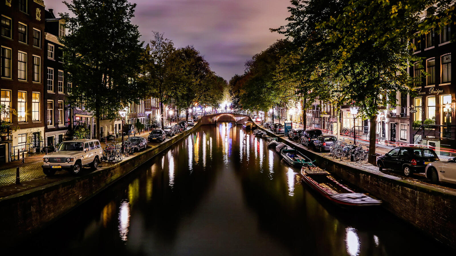 Обои Амстердам дом канал на рабочий стол