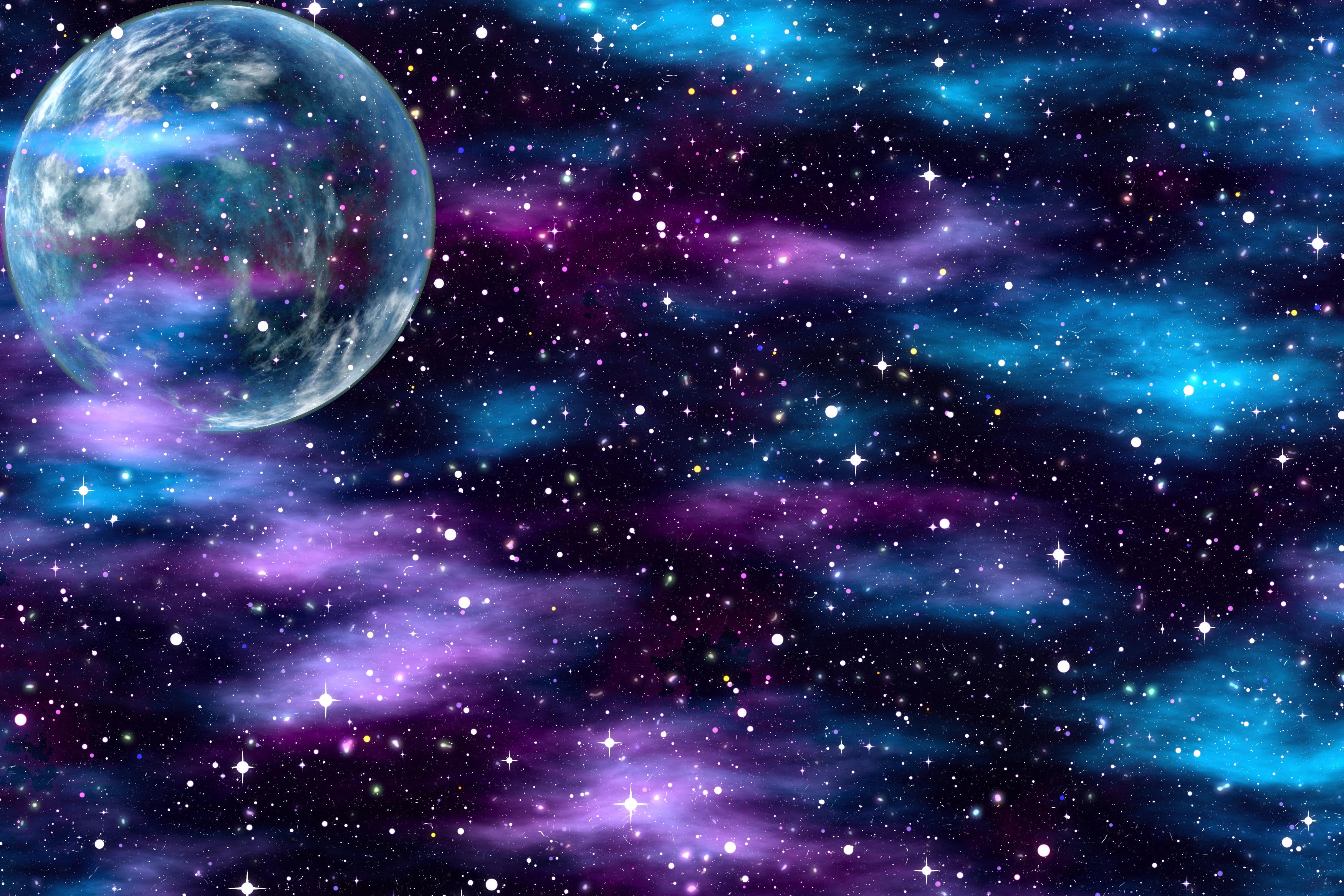 Фото бесплатно космическая абстракция, планета, звезды