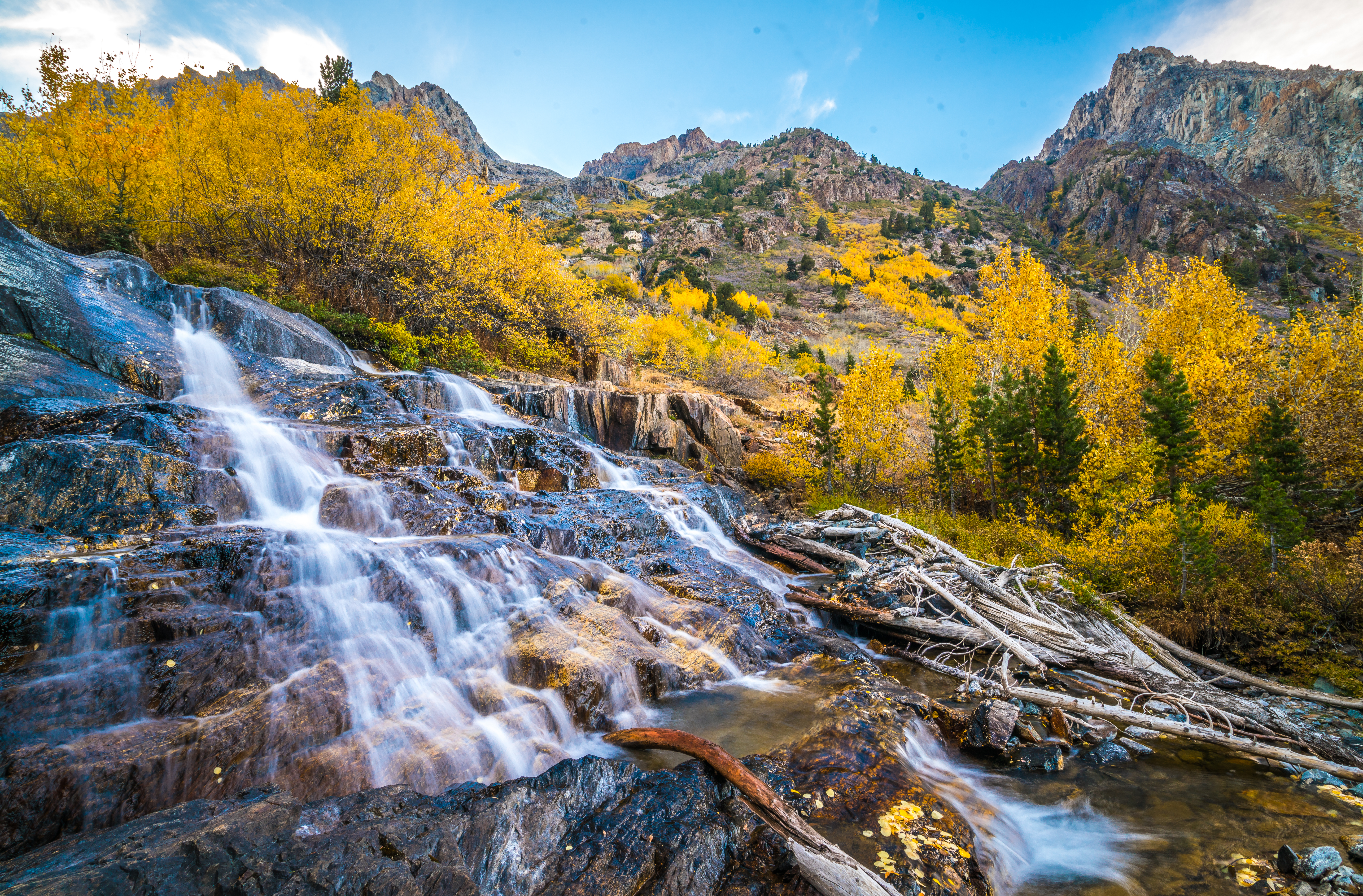 Wallpapers fall colors Waterfall California on the desktop
