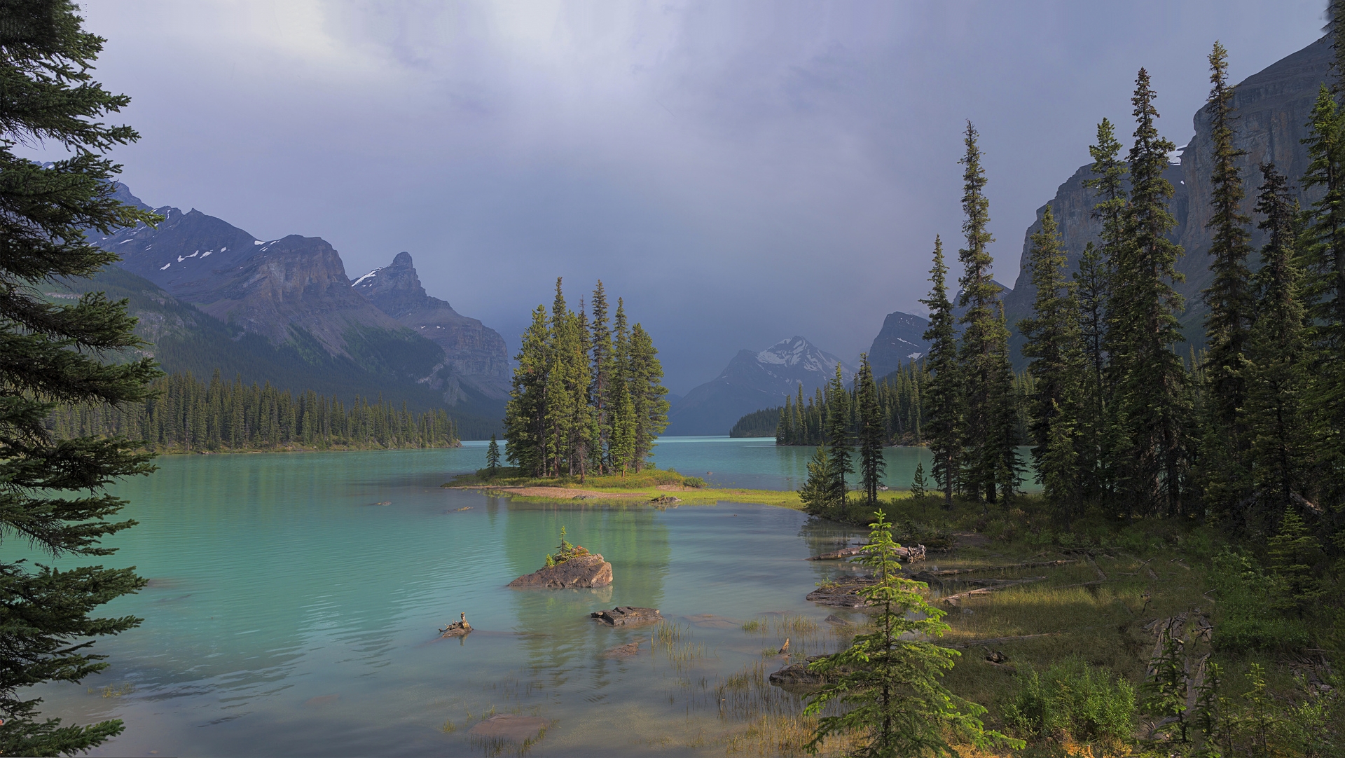 Бесплатное фото Национальный парк джаспер обои красивые, озера малинь