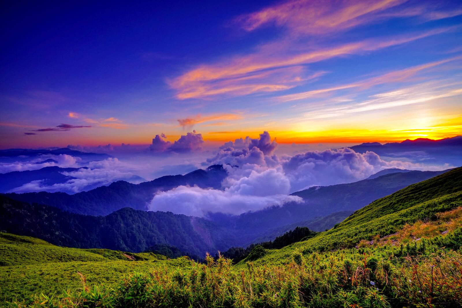Обои горы тайвань природа на рабочий стол