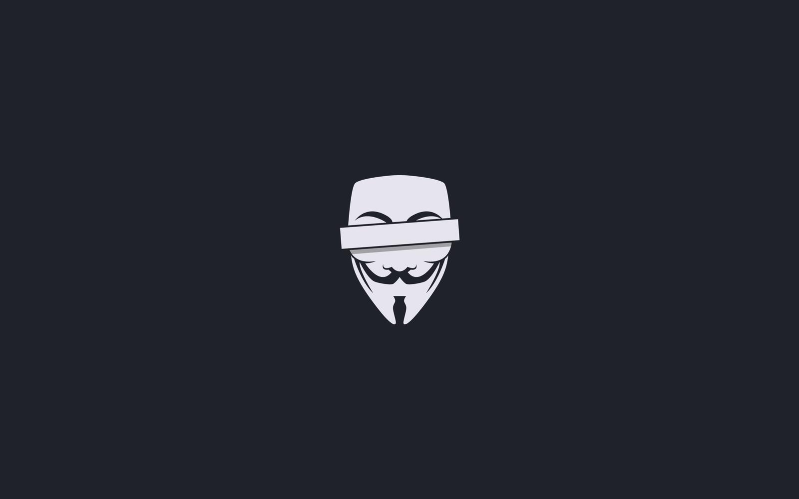 Wallpapers anonymous the guy Fawkes mask cencored on the desktop